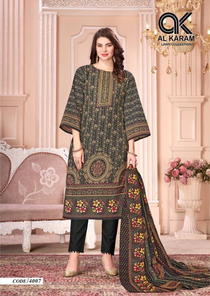 Mahjabeen Vol 4 By Al Karam Pakistani Digital Printed Cotton Dress Material Wholesale Online
